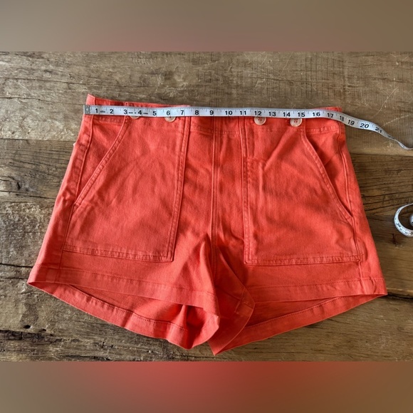 NWOT Pilcro The Kit High-Rise Utility Shorts~Tangerine~Size 32~Anthropologie - Picture 10 of 10